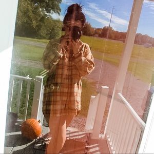 One size urban outfitters distressed vintage flannel